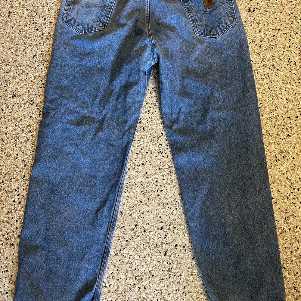 Carhartt Blue Relaxed Jeans with Faded Indigo